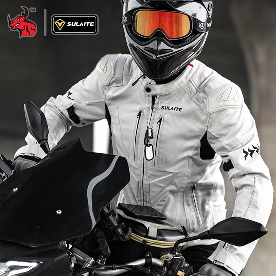 Letní motocyklová bunda a kalhoty, sada prodyšných síťovaných kalhot, proti pádu, jezdecké vybavení pro muže a ženy, motorkářský oblek