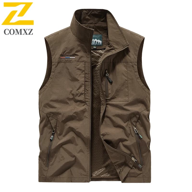 Pánská lehká pracovní bunda bez rukávů, prodyšná, s podšívkou ze síťoviny, letní vesta, plus velikost 6XL 7XL