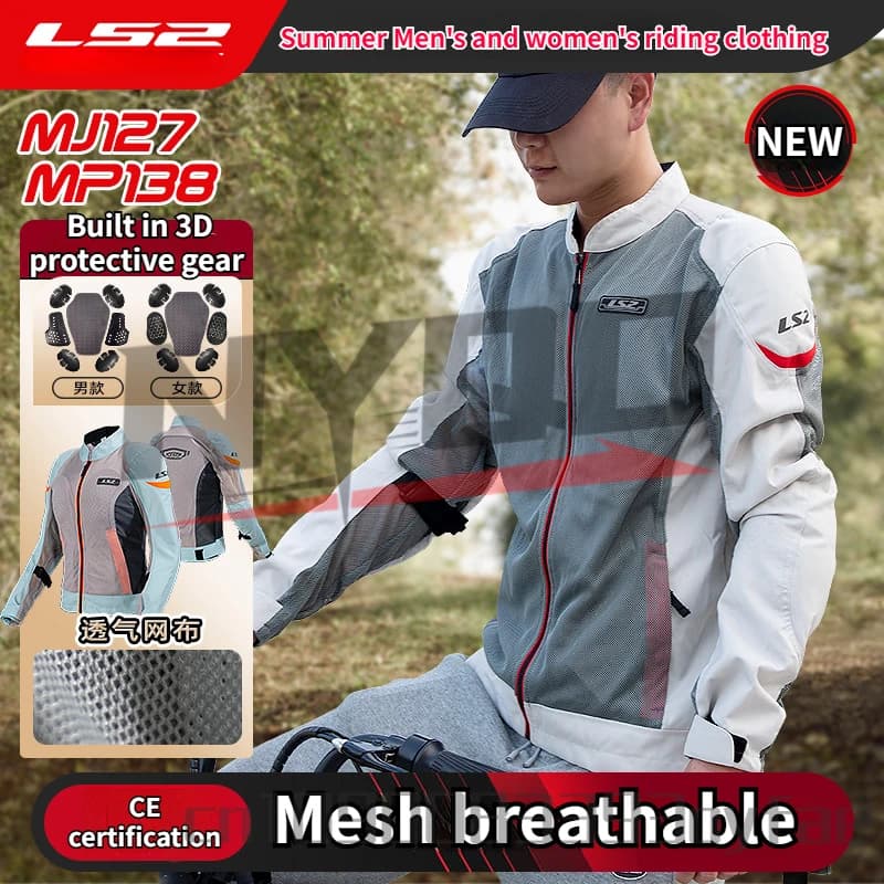Motocyklový závodní oblek pro muže a ženy, proti pádu, prodyšný letní jezdecký oděv s ochranou