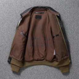 Pánská kožená bomber bunda, zkrácená, motocyklová, vojenský styl, volný střih, kabát z přírodní koňské kůže - náhled 4