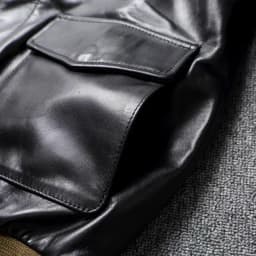 Pánská kožená bomber bunda, zkrácená, motocyklová, vojenský styl, volný střih, kabát z přírodní koňské kůže - náhled 7