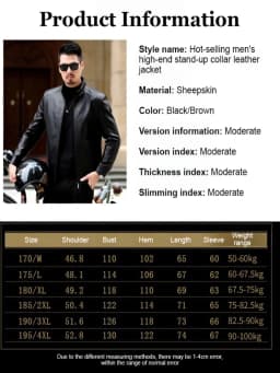 Pánská kožená motocyklová bunda Slim Fit se stojacím límcem, ležérní jarní podzimní kabát v gotickém stylu - náhled 7