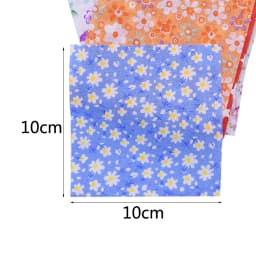 Bavlněné čtverce na prošívání - květinový vzor, patchwork, šicí materiál, sada pro kutily - náhled 5
