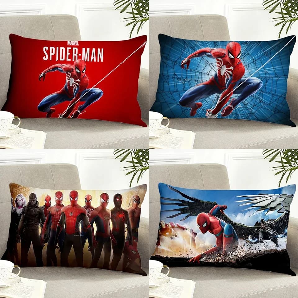 Povlak na polštář Spiderman Superhrdina Měkký povlak na polštář Domácí ložnice Pohovková dekorace 18x18 palců