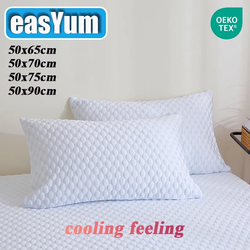 Chladivý vodotěsný povlak na polštář z bambusových vláken se zipem - povlak na polštář na krk velikosti Queen King
