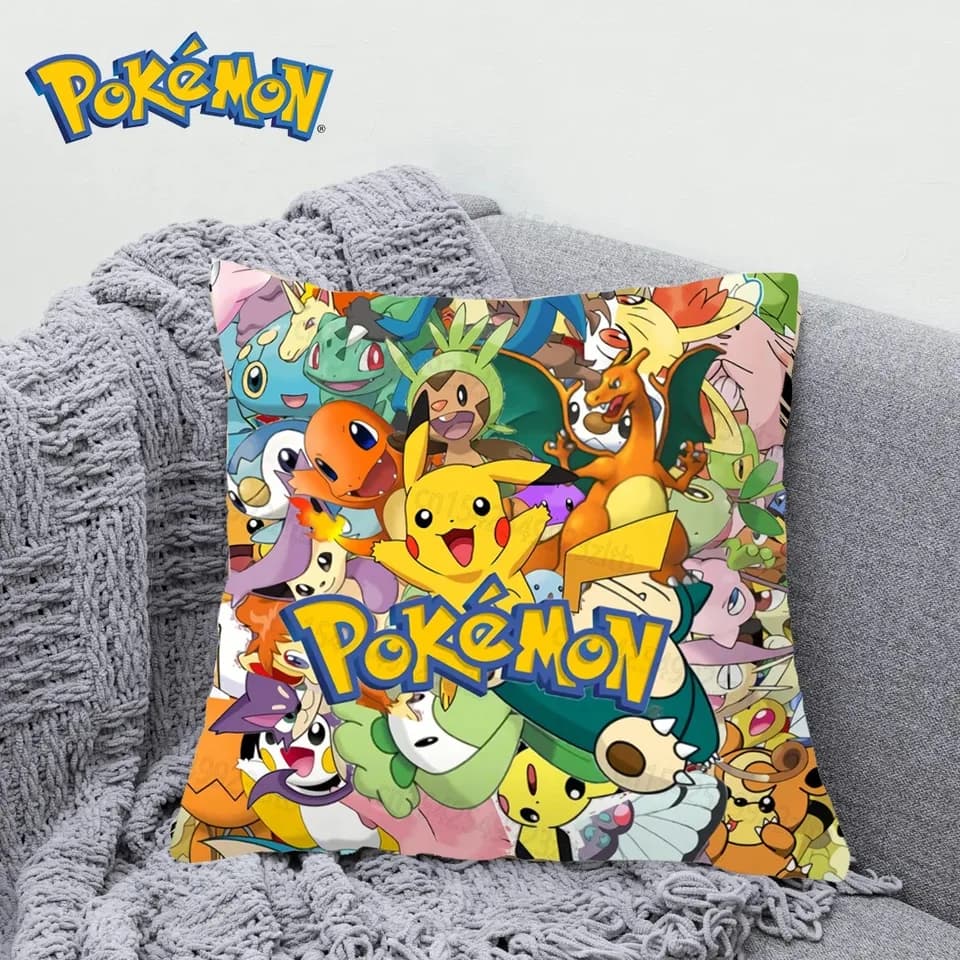 Povlak na polštář Pokémon Pikachu Charizard - Povlak na polštář s anime motivem na pohovku a domácí dekoraci