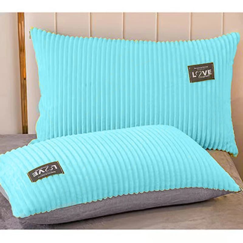 Sada 2 povlaků na polštáře z měkkého korálového sametu - 48x74cm povlaky na polštáře na zip do ložnice