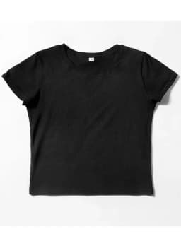 Dámský krátký top s potiskem písmen a bavlněným potiskem I'm Literally Just A Girl, přiléhavý top s výstřihem do O-kroju - náhled 4