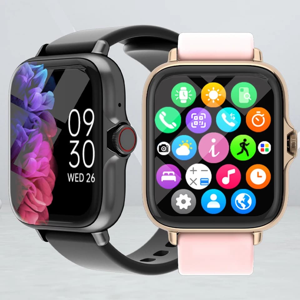 Voděodolné chytré hodinky 1,83 palce s monitorem spánku, sledováním kondice, iPhonem a Androidem