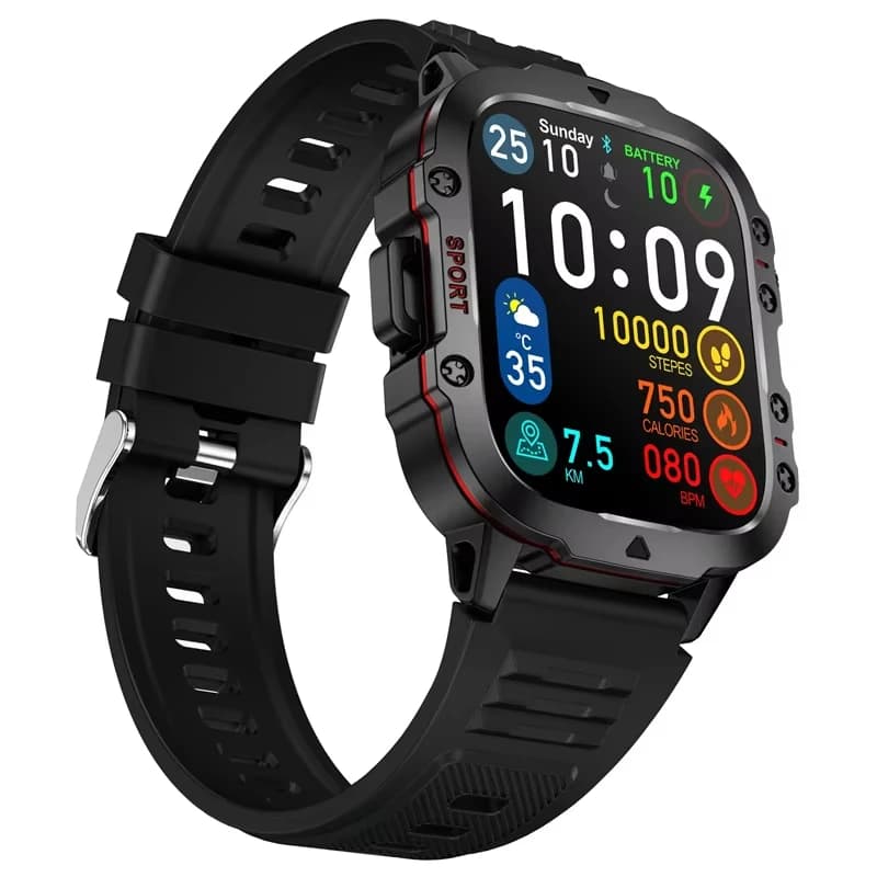 Chytré hodinky 2,01 palce HD obrazovka Bluetooth volání Hlasový asistent Fitness tracker Sportovní hodinky