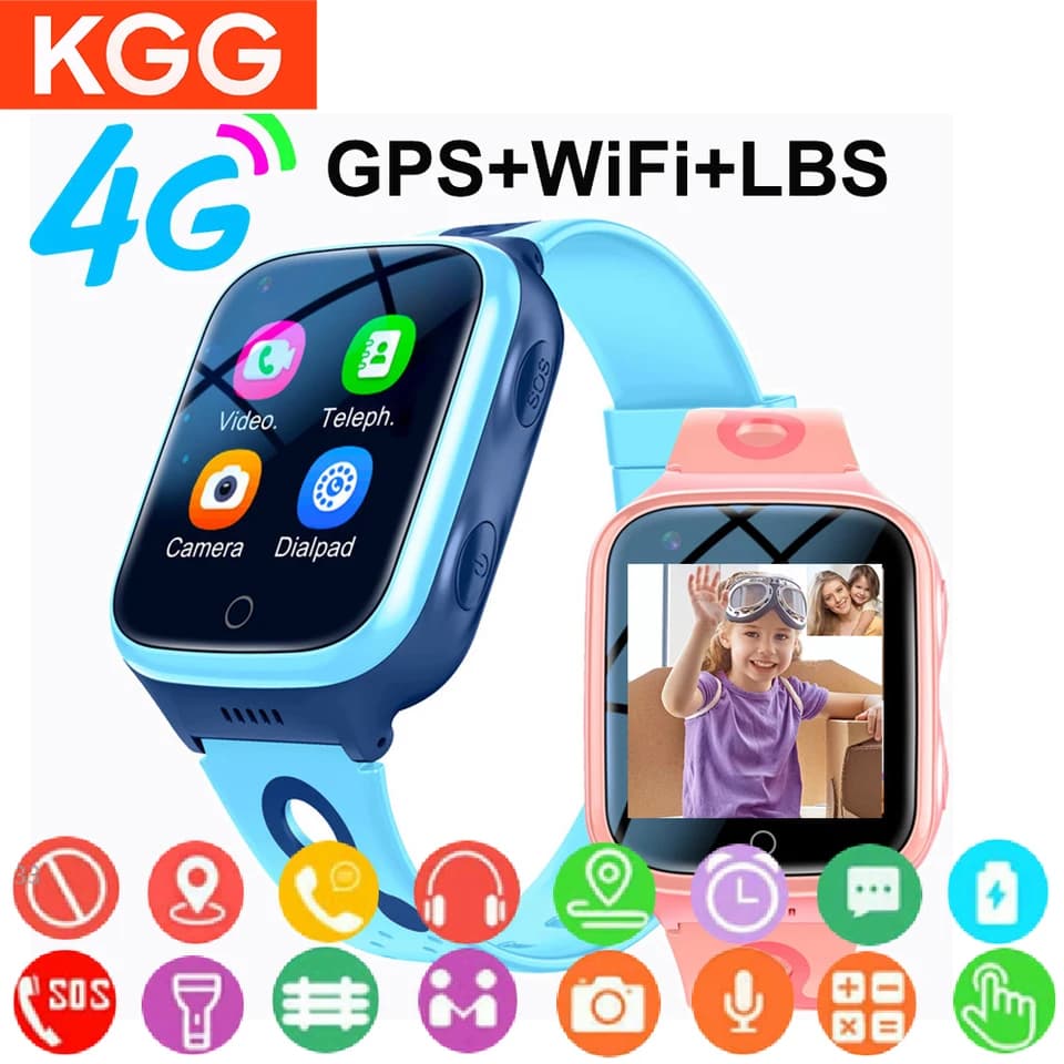Dětské GPS chytré hodinky 4G WiFi videohovor SOS tracker telefonní monitor dětské chytré hodinky dárek