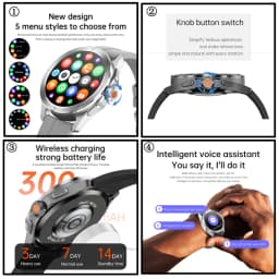 Venkovní sportovní chytré hodinky 1,53" AMOLED GPS monitor srdečního tepu vodotěsné fitness tracker pro muže - náhled 6