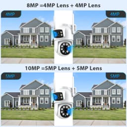 4K 8MP WiFi bezpečnostní kamera PTZ venkovní duální objektiv detekce osob IP kamera se zvukem - náhled 3