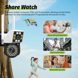 4K WiFi bezpečnostní kamera venkovní duální objektiv 1080P bezdrátová IP CCTV domácí sledovací kamera - náhled 6