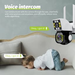 4K WiFi bezpečnostní kamera venkovní duální objektiv 1080P bezdrátová IP CCTV domácí sledovací kamera - náhled 7