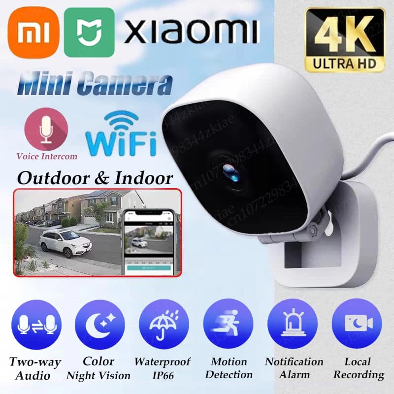 4K mini bezpečnostní kamera WiFi vodotěsná noční vidění detekce pohybu obousměrný audio dohled