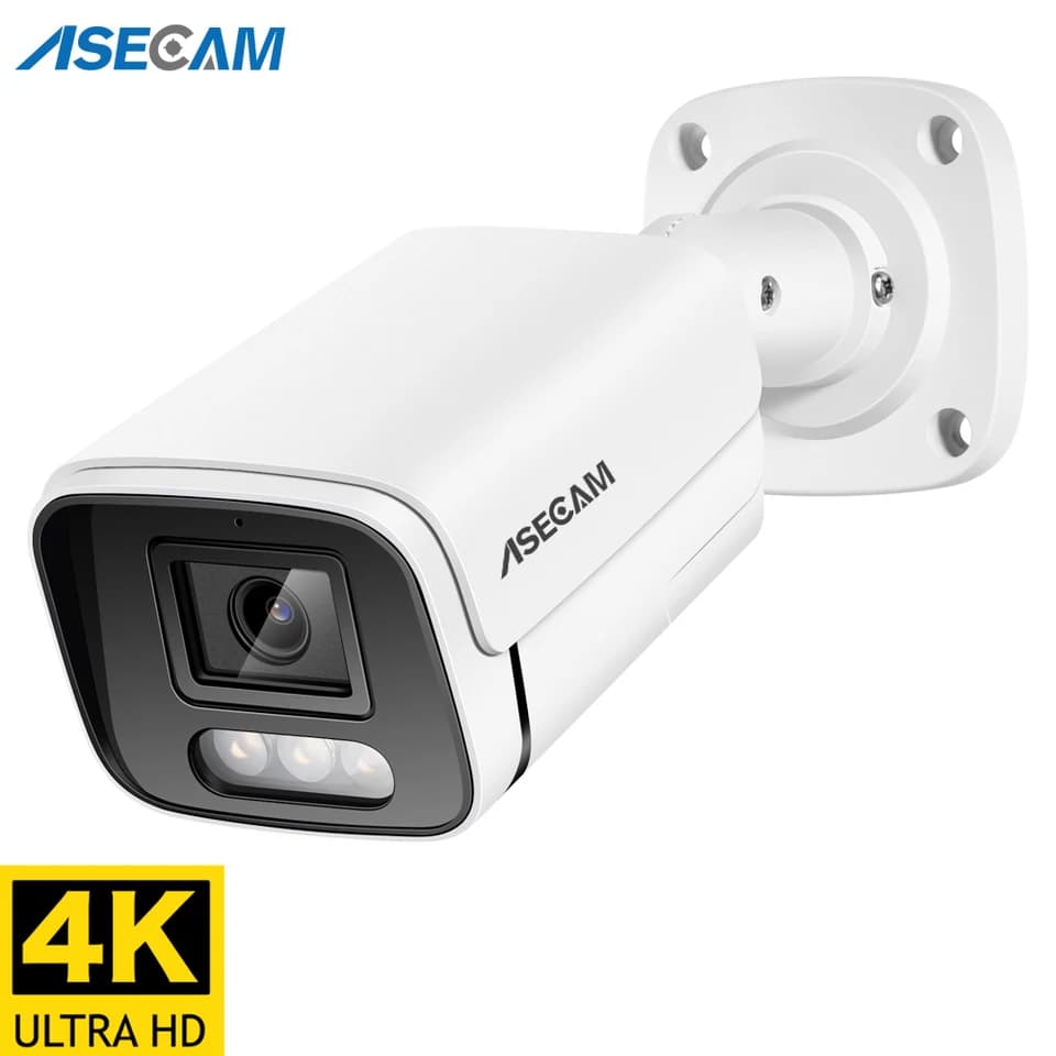 4K 8MP IP bezpečnostní kamera venkovní POE noční vidění CCTV bullet kamera domácí dohled audio