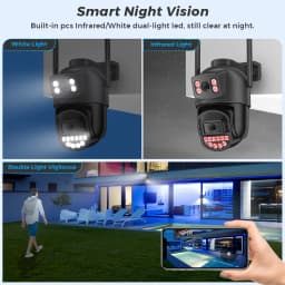 5K Duální objektiv PTZ IP kamera 10MP AI detekce osob s automatickým sledováním bezdrátová venkovní bezpečnostní kamera - náhled 6