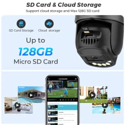 5K Duální objektiv PTZ IP kamera 10MP AI detekce osob s automatickým sledováním bezdrátová venkovní bezpečnostní kamera - náhled 5