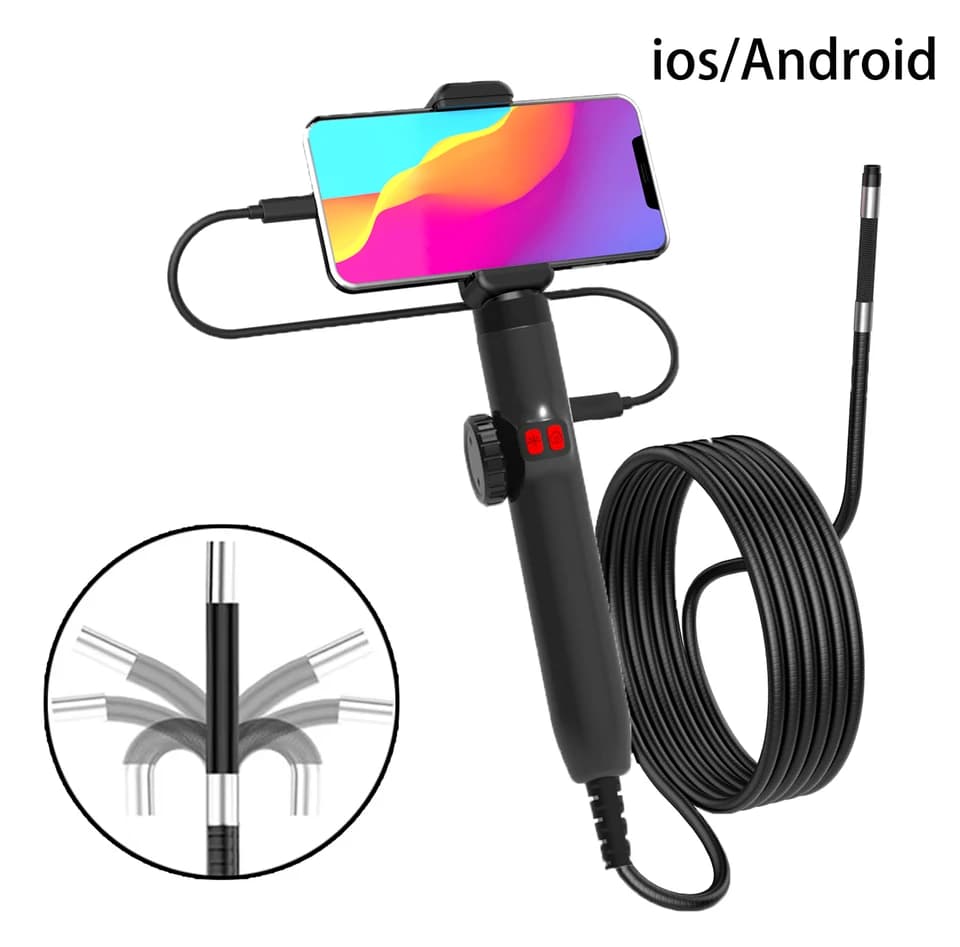 1080P HD endoskopická kamera 360° kloubový boroskop 6mm vodotěsná sonda Android iOS