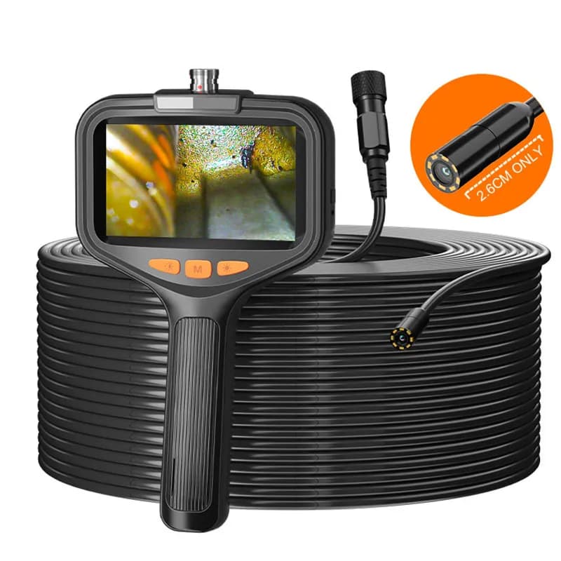 HD endoskopická kamera 4,3" obrazovka 1080P boroskop pro inspekci potrubí 8mm 5,5mm kabel 2-100m