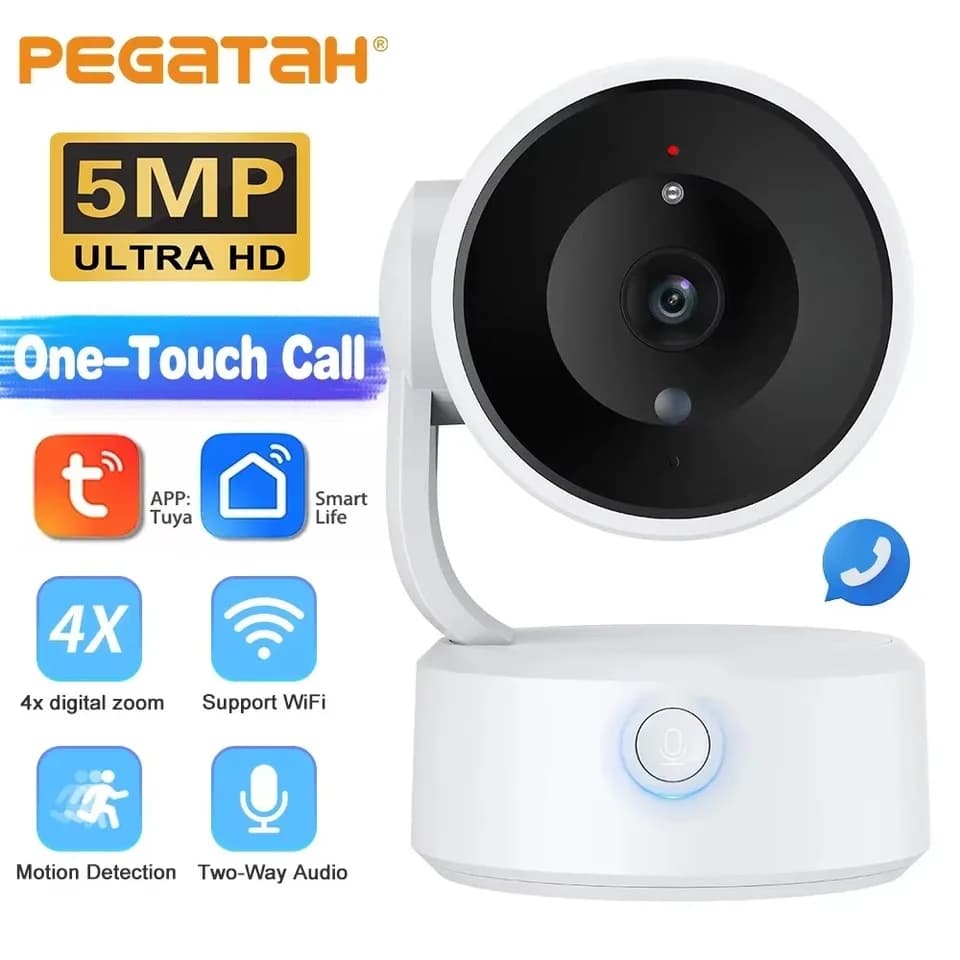 5MP WiFi dětská chůvička s automatickým sledováním PTZ barevná noční vidění vnitřní bezpečnostní CCTV