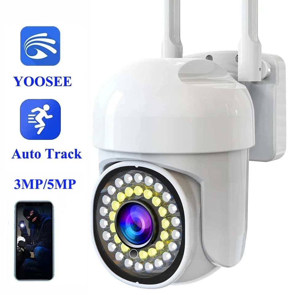 HD WiFi bezpečnostní kamera 3MP 5MP venkovní PTZ detekce pohybu automatické sledování obousměrná audio IP kamera