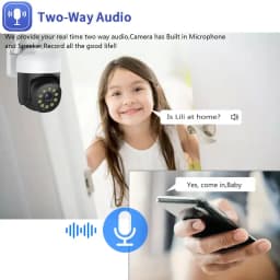 5MP WiFi bezpečnostní kamera venkovní PTZ automatické sledování barevná noční vidění bezdrátová CCTV kamera - náhled 3