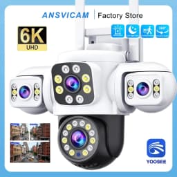 6K 12MP venkovní WiFi bezpečnostní kamera s trojitým objektivem, PTZ 360° vodotěsná CCTV kamera - náhled 2