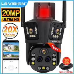10K 20MP WiFi IP bezpečnostní kamera 360° venkovní dohled 20x zoom AI sledování CCTV 5 objektivů - náhled 2
