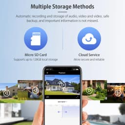 5MP WiFi bezpečnostní kamera venkovní PTZ noční vidění inteligentní sledovací kamera s reflektorem - náhled 6