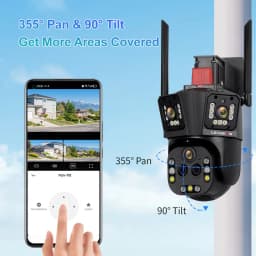 10K 20MP WiFi IP bezpečnostní kamera 360° venkovní dohled 20x zoom AI sledování CCTV 5 objektivů - náhled 6
