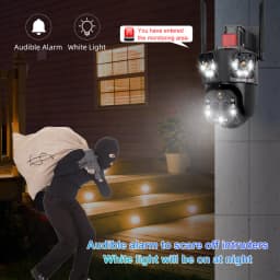10K 20MP WiFi IP bezpečnostní kamera 360° venkovní dohled 20x zoom AI sledování CCTV 5 objektivů - náhled 5