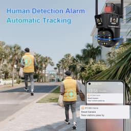 10K 20MP WiFi IP bezpečnostní kamera 360° venkovní dohled 20x zoom AI sledování CCTV 5 objektivů - náhled 4