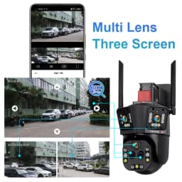 10K 20MP WiFi IP bezpečnostní kamera 360° venkovní dohled 20x zoom AI sledování CCTV 5 objektivů - náhled 3