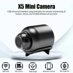 Mini 1080P HD bezdrátová bezpečnostní kamera s nočním viděním, detekcí pohybu, přenosná sledovací kamera - náhled 4
