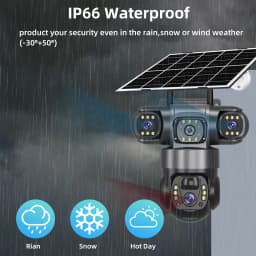 15MP 6K solární bezpečnostní kamera s 10násobným zoomem, trojitým objektivem, PIR detekcí pohybu, venkovní CCTV - náhled 7
