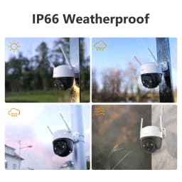 5MP venkovní PTZ WiFi bezpečnostní kamera IP66 vodotěsná noční vidění AI detekce osob 2 kusy - náhled 7