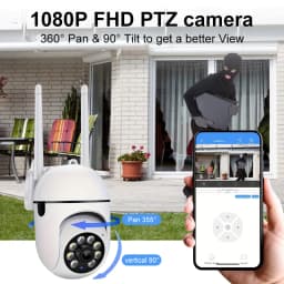 1080P HD WiFi bezpečnostní kamera venkovní bezdrátová automatická sledovací kamera s nočním viděním a dohledem - náhled 3