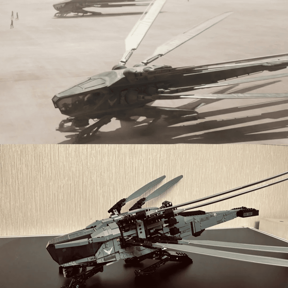 Sada stavebních bloků s křídly sovy ve tvaru písečné duny - vzdělávací STEM hračka pro chlapce