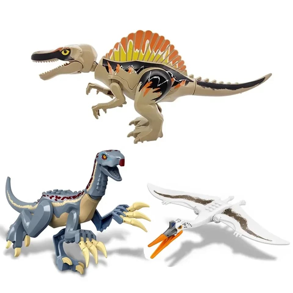 Sada stavebních bloků s dinosaury - Spinosaurus Rex, dětské stavebnice, kostky, vzdělávací dárek