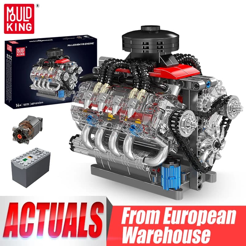 Stavebnice s motorem V8 - Technická montáž Model auta Motor Hračka Dětský dárek
