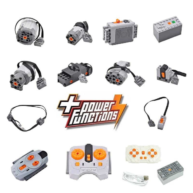 Sada výkonových funkcí motoru, multifunkční servomotor, stavebnice, kompatibilní díly