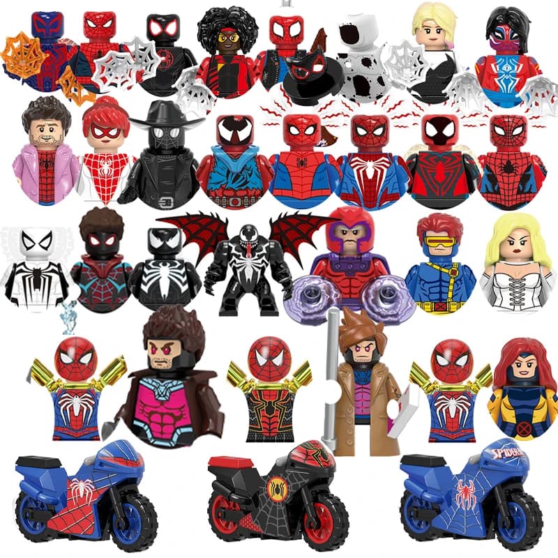 Stavební kostky Spider-Man Miles Morales - vzdělávací DIY akční figurka, hračka, dárek