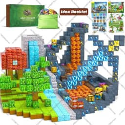 Magnetické stavební bloky STEM hračky pro děti 3+ Vzdělávací kostka Sada DIY modely Vzdělávací dárek - náhled 2