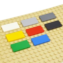 Stavební bloky 2x4 keramické dlaždice vzdělávací kreativní MOC cihly hladké ploché dětské hračky - náhled 2