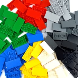 Stavební bloky 2x4 keramické dlaždice vzdělávací kreativní MOC cihly hladké ploché dětské hračky - náhled 4