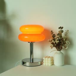 LED stolní lampa se stmívačem - moderní skleněné noční světlo pro dekoraci ložnice a obývacího pokoje - náhled 6