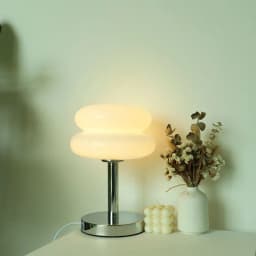 LED stolní lampa se stmívačem - moderní skleněné noční světlo pro dekoraci ložnice a obývacího pokoje - náhled 5