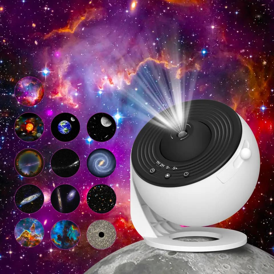 Noční světlo s projektorem Galaxy Star, 360° otočné LED, hvězdná obloha, dětská ložnice, dekorace, dárek
